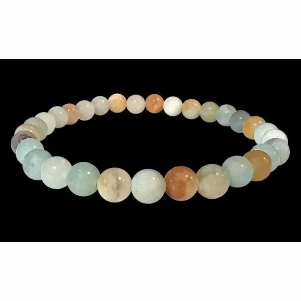 6mm pearls multicolor amazonite bracelet