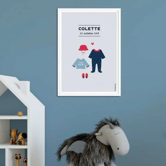 Affiche personnalisée vestiaire 