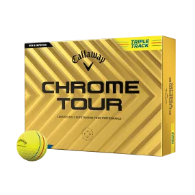 Balles de golf Chrome Tour Triple Track jaunes