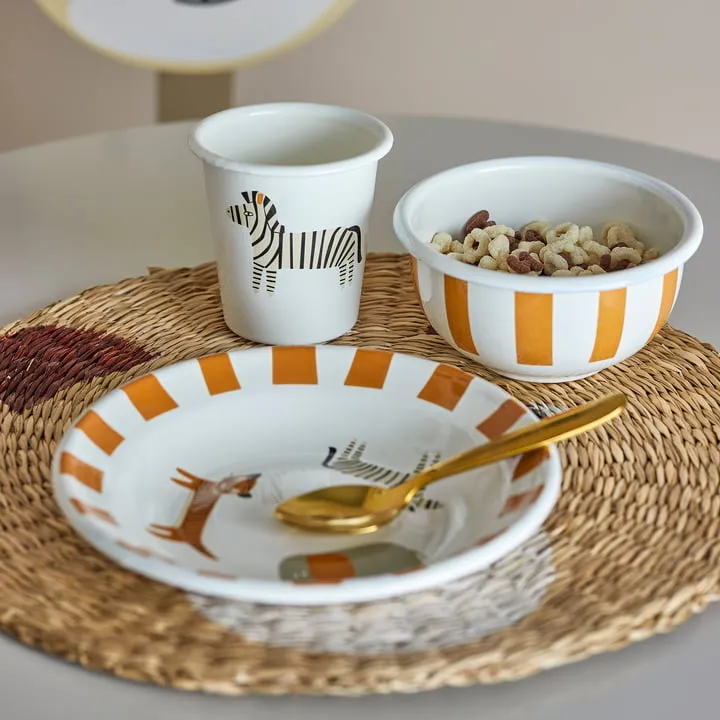 Bloomingville Mini - Jesse Set de vaisselle, orange (set de 3)