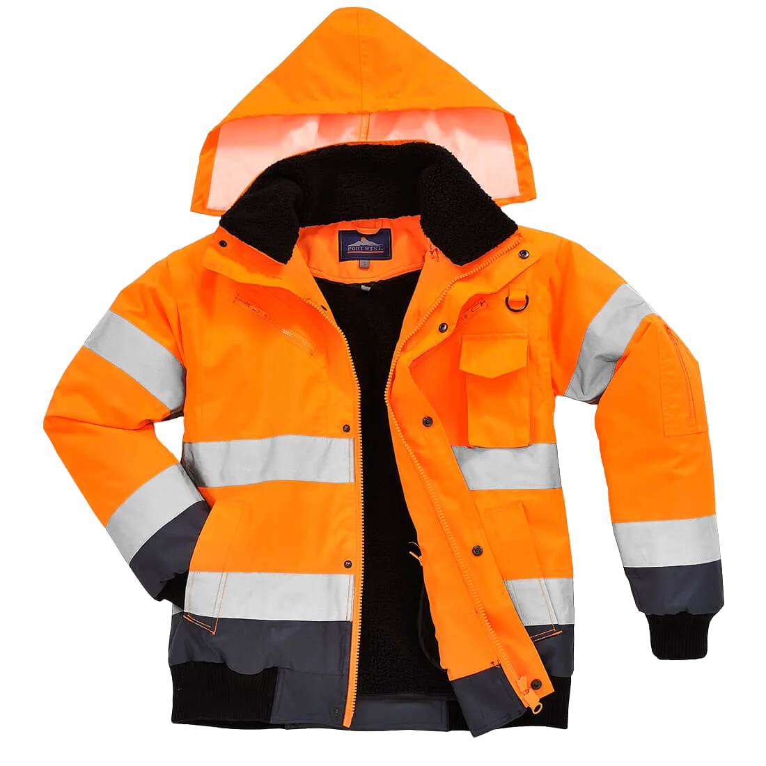 BLOUSON HAUTE-VISIBILITÉ BICOLORE ORANGE MARINE