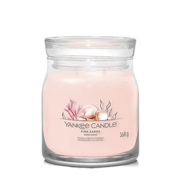 Bougie Yankee Candle Sables roses, moyenne jarre signature