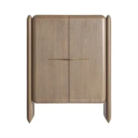 Brown oak wood cabinet 110x51x142 cm