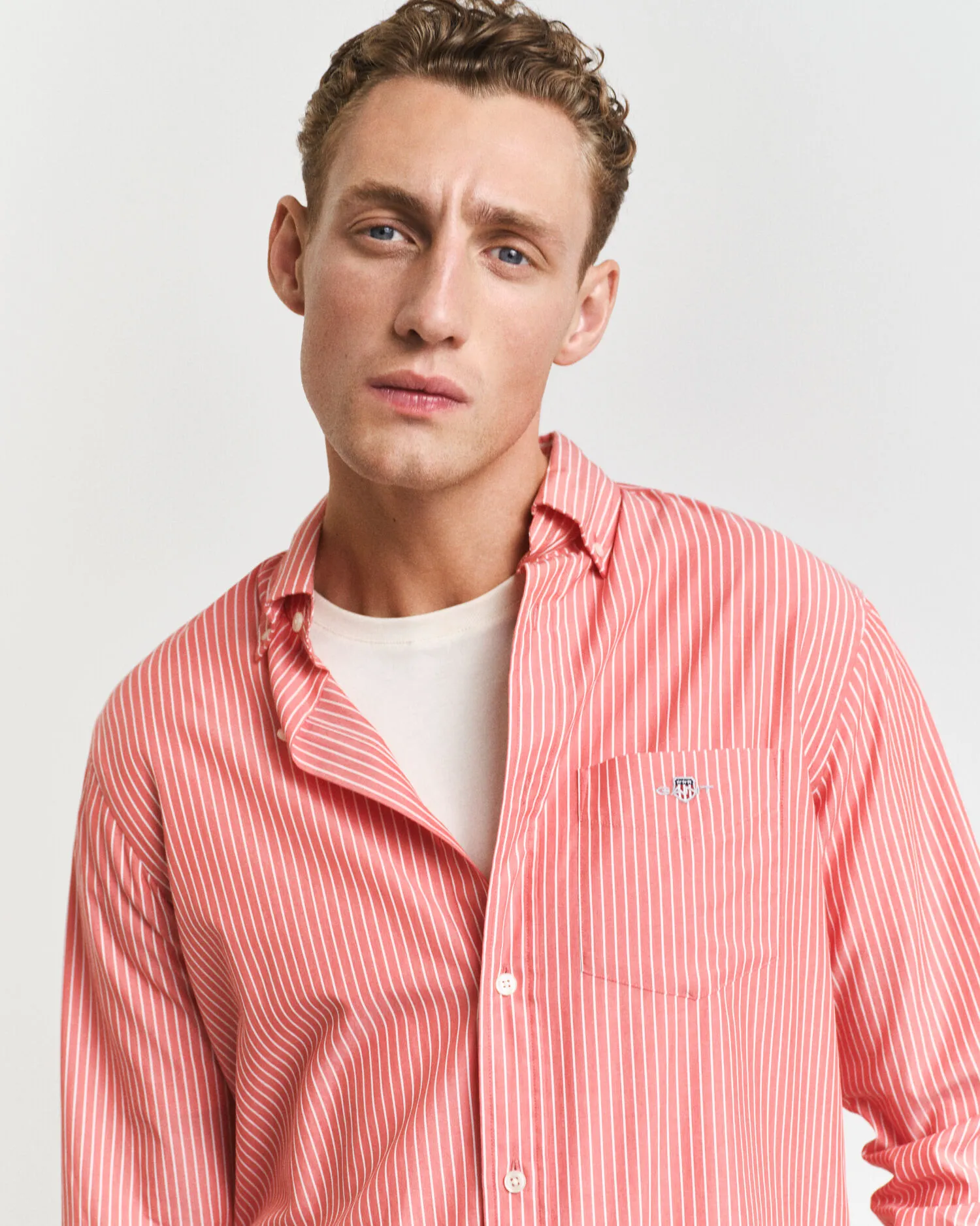 Chemise regular fit en popeline à rayures classique
