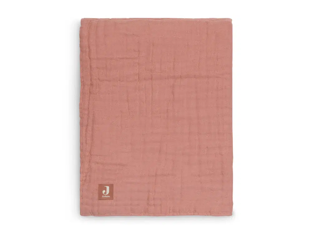 Couverture lit bébé 75x100 gaze de coton Rosewood 