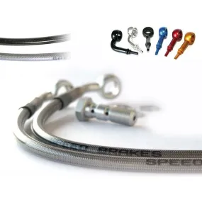 Durite de frein avant d'aviation SPEEDBRAKES carbone/raccord titane Triumph TT 600