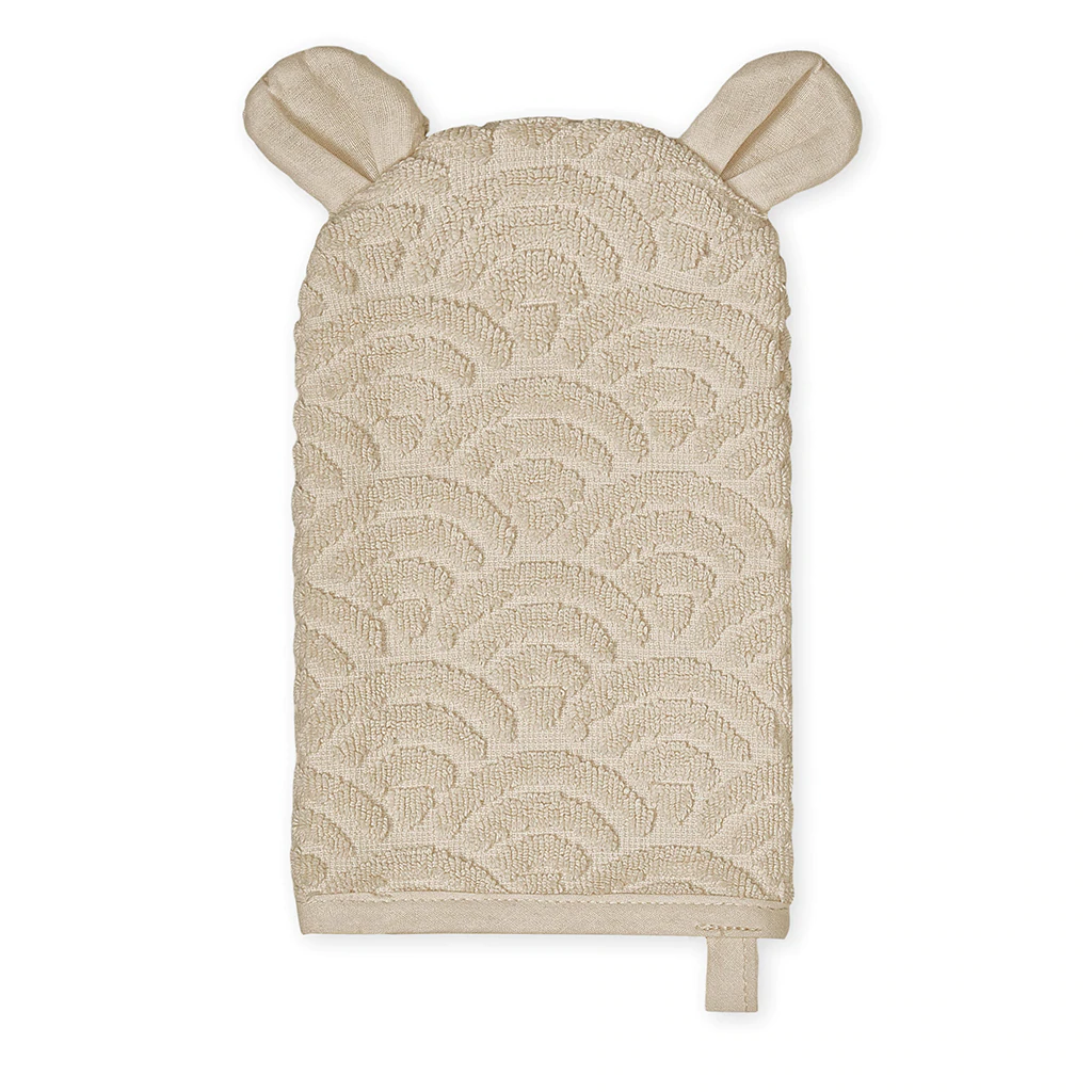 Gant de toilette bébé en coton bio Oeko