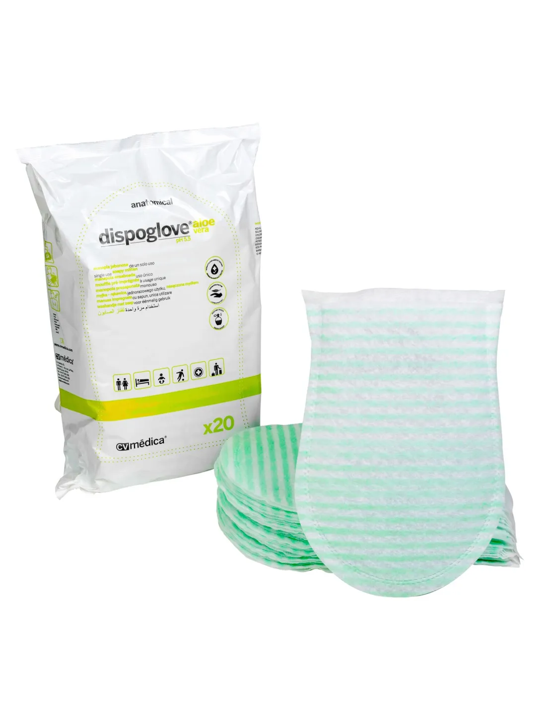 gant de toilette savonneux - cv medica