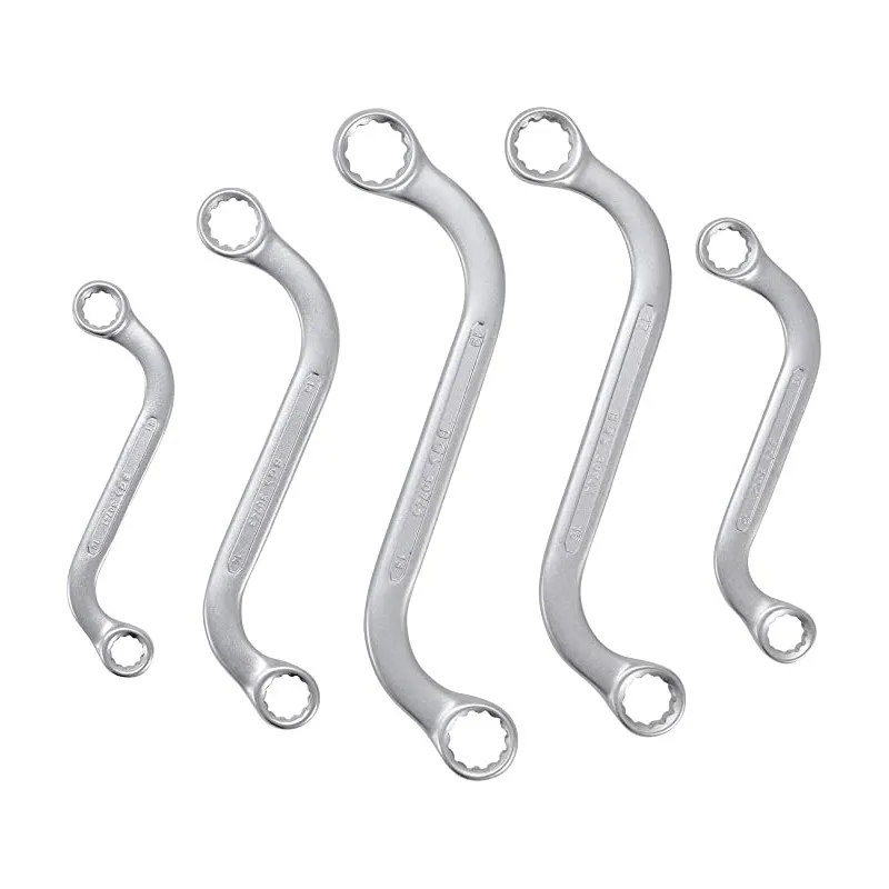 JEU DE 5 CLES POLYGONALES FORME S DE 10 à 19 mm 