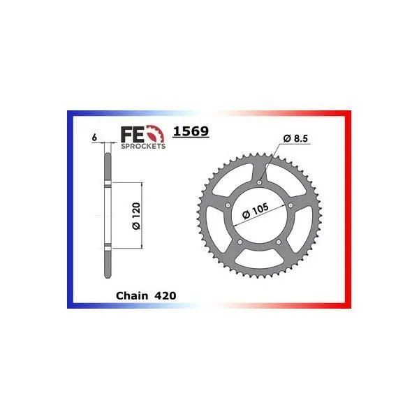KIT CHAINE FE RX.50 '96/05 12X51 SR