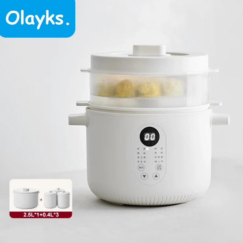 Marmite Automatique Olayks en Céramique Blanche 