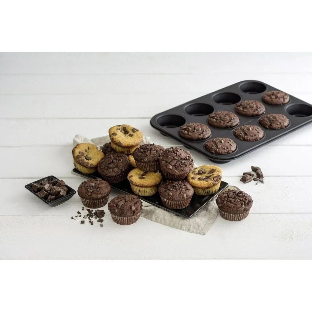 Moule 12 muffins zenker black metallic