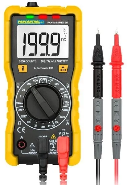 Multimètre numérique PANCONTROL 600V CAT III testeur de continuité test de batterie minimètre PAN acheter à bas prix 