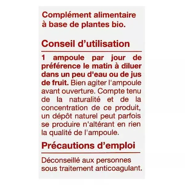 Nat & Form Ampoules Circulation Bio 20 unités