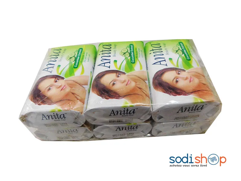Paquet de 6 Savon de Toilette Anita au Concombre MG00109 
