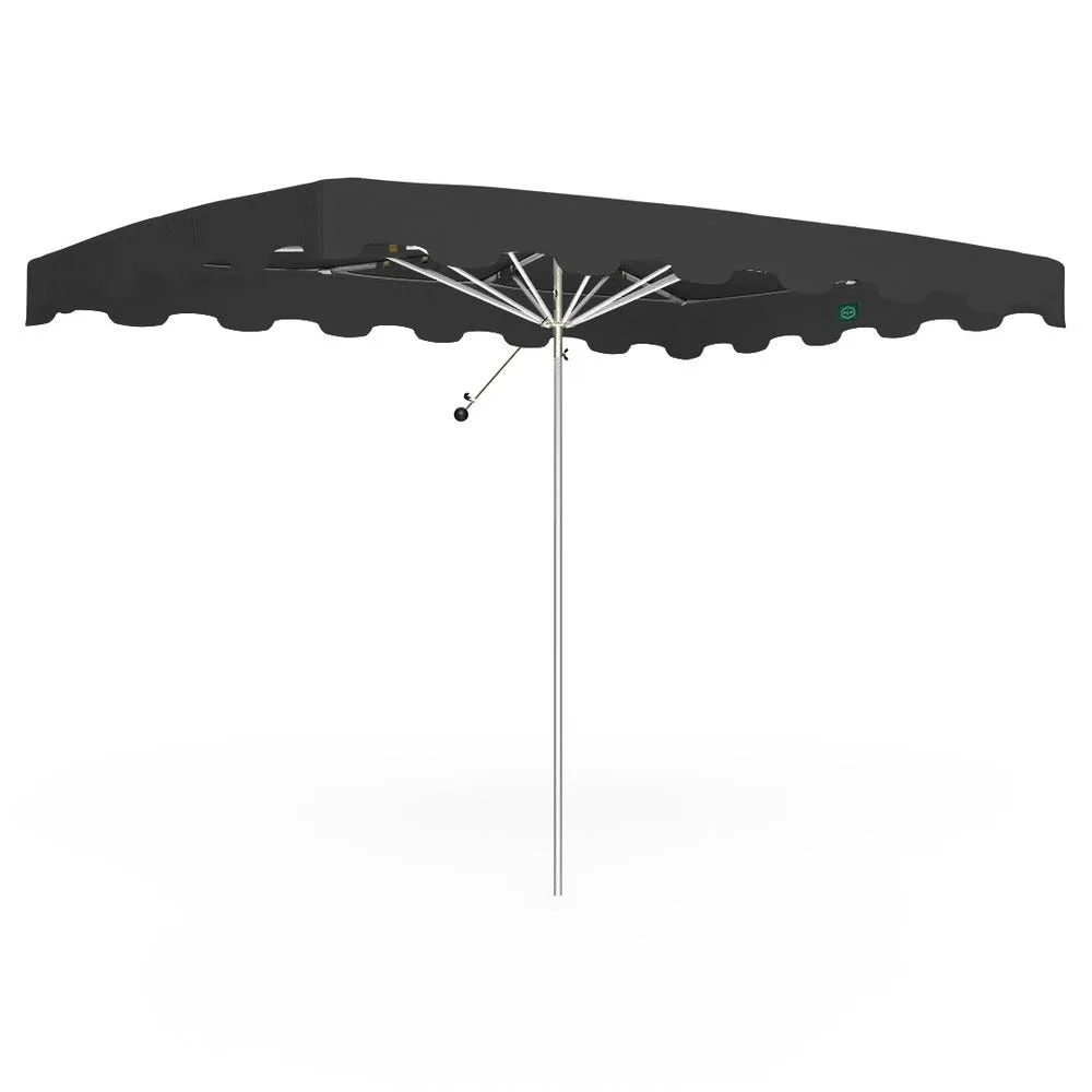 Parasol forain 300x210cm anthracite armature télescopique + toile + housse