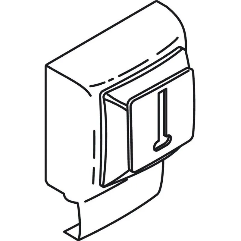 Prise téléphone saillie Keva-8 contacts-Pour moulure Keva hauteur 20mm-Blanc (11965)
