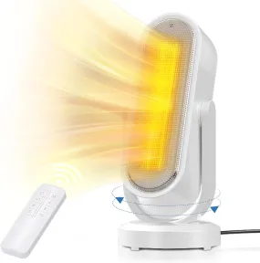 Radiateurs soufflants 1800W avec Oscillant à 120° blanc Vendos85 