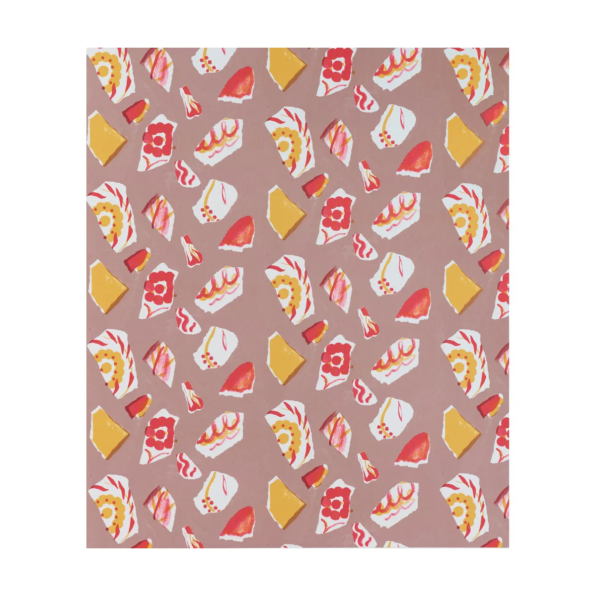 Rouleau de papier peint orange 1 mMosaïque
