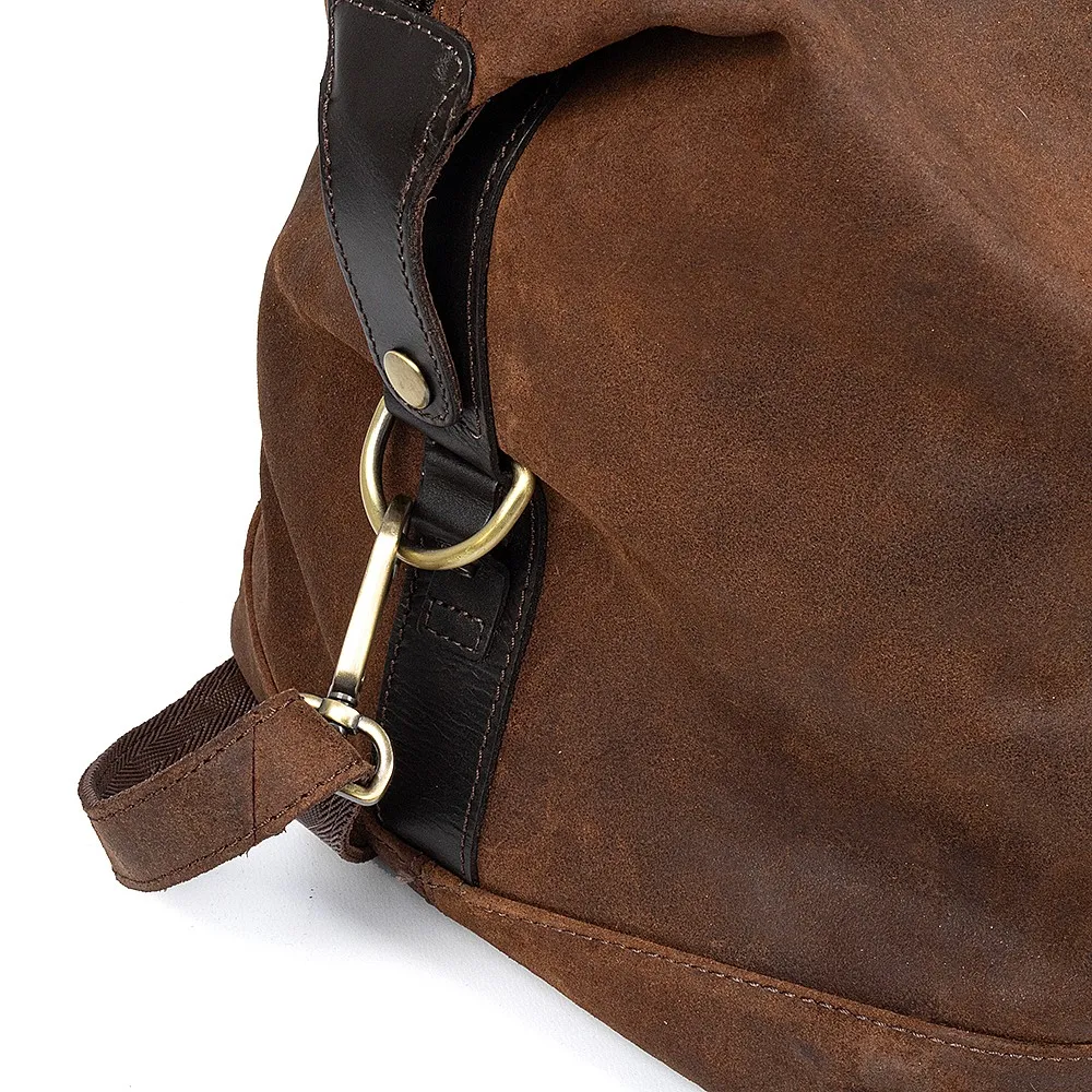 Sac de voyage en cuir édouardien