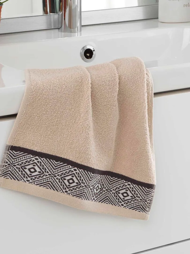 Serviette de toilette invite Collection Ethnic Estebane - Jaune