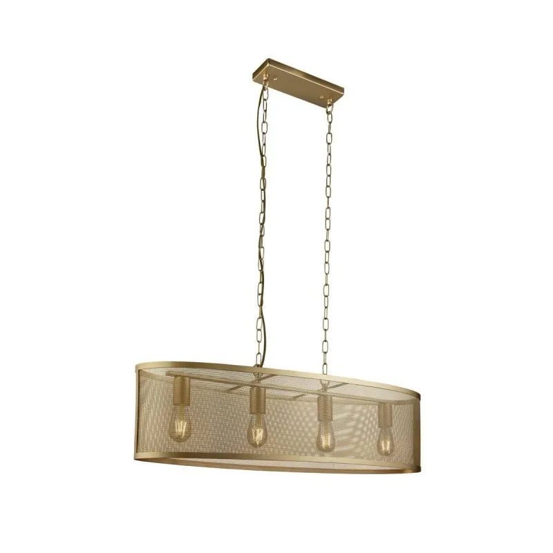 Suspension Fishnet 4x60W E27 Or Mat