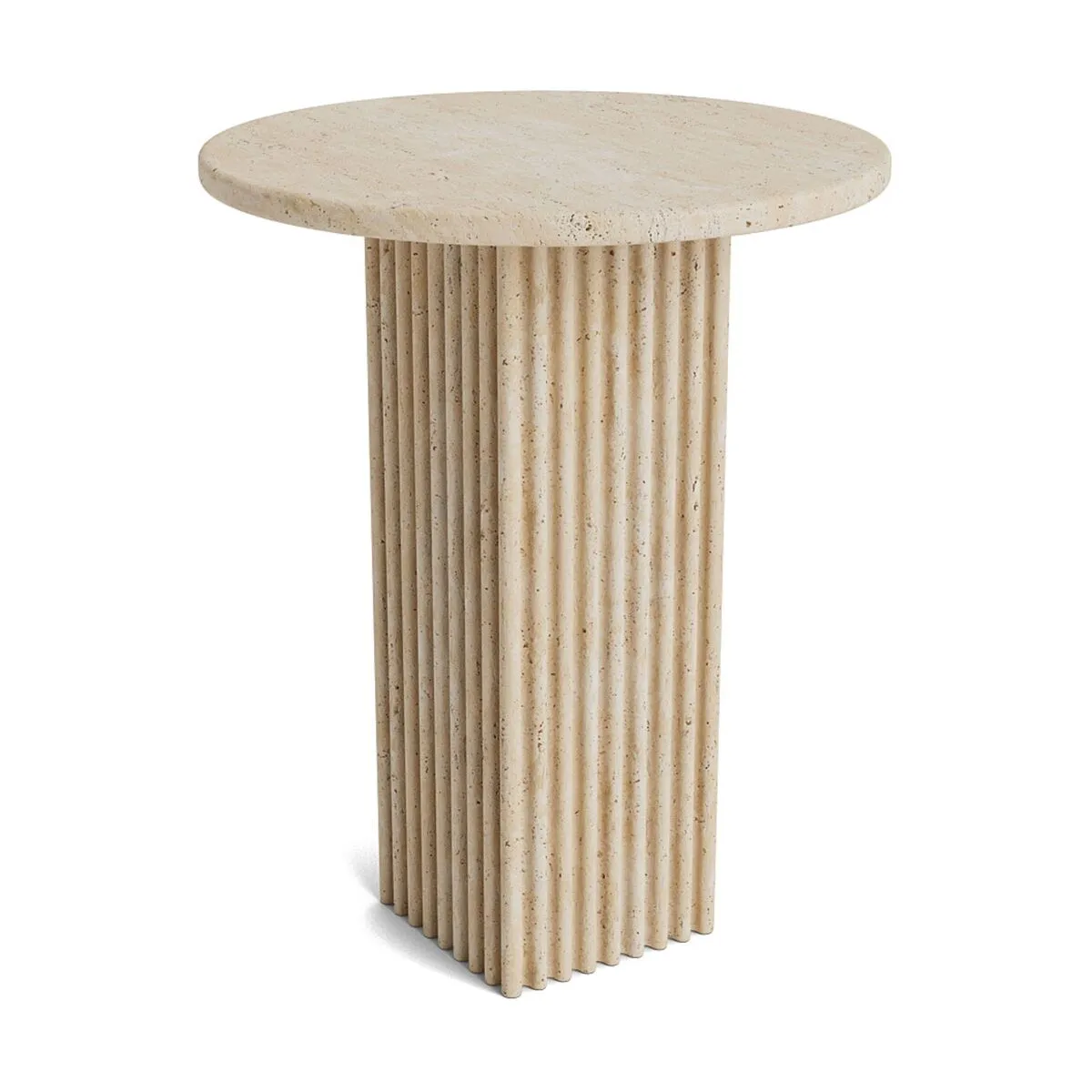 Table d'appoint ronde en travertin 40x50 cmSoho