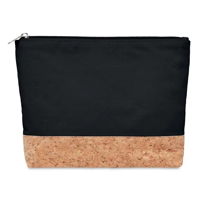 Trousse de voyage ou cosmétique personnalisée en coton et liège - PORTO BAG