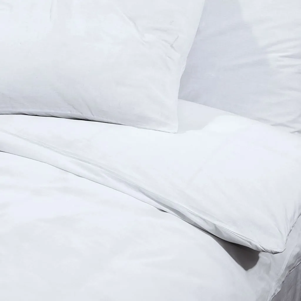 vidaXL Ensemble de housse de couette Blanc 135x200 cm Coton 
